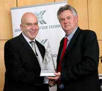 Geoff Rothschild and James Allan at JSE Listing of Sable Platinum